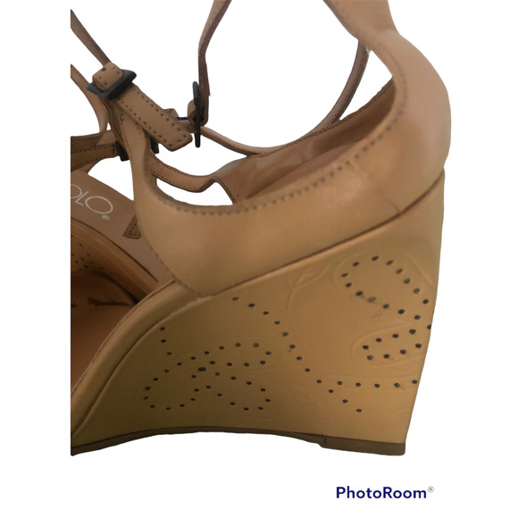 MARAOLO WOMENS DESIGN WEDGE SHOES LEATHER UPPER LIGHT TAN SIZE 10 - Picture 5 of 7